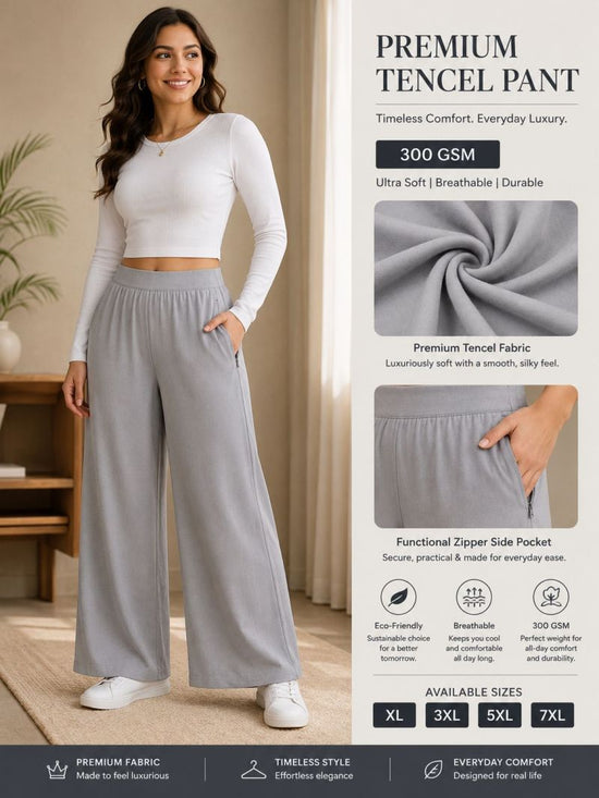Amrah Wholesale Tlc Vol 139 Tencel Plain Bottom Wear Pants