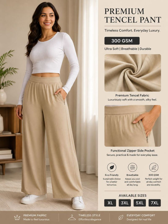 Amrah Wholesale Tlc Vol 139 Tencel Plain Bottom Wear Pants