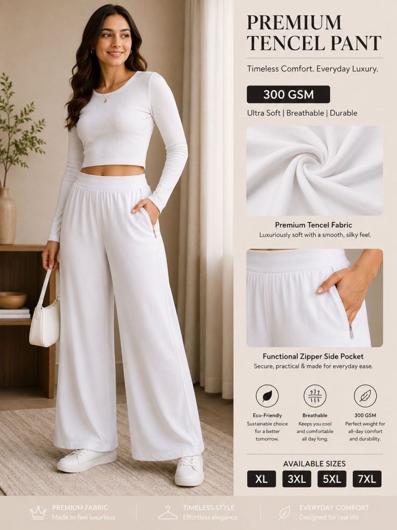 Amrah Wholesale Tlc Vol 139 Tencel Plain Bottom Wear Pants