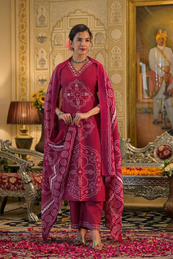 Amrah Wholesale Tlc Vol 154 Cotton Discharge Print Embroidered Kurti Pant Dupatta Set