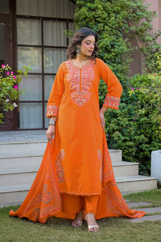 Amrah Wholesale Tlc Vol 187 Cotton Embroidered Suit Set