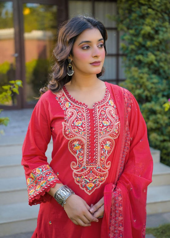 Amrah Wholesale Tlc Vol 187 Cotton Embroidered Suit Set