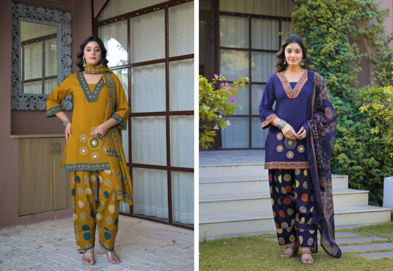 Amrah Wholesale Tlc Vol 192 Cotton Embroidered Farshi Suit Set