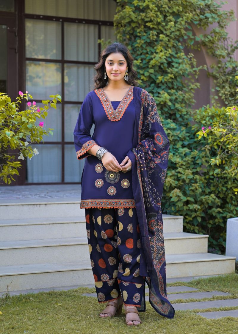 Amrah Wholesale Tlc Vol 192 Cotton Embroidered Farshi Suit Set