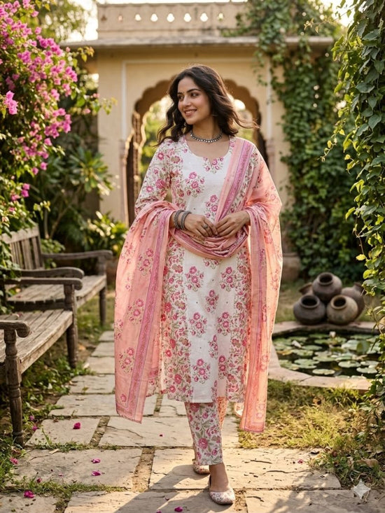 Amrah Wholesale Tlc Vol 20 Cambric Cotton Kurti Pant Dupatta Set