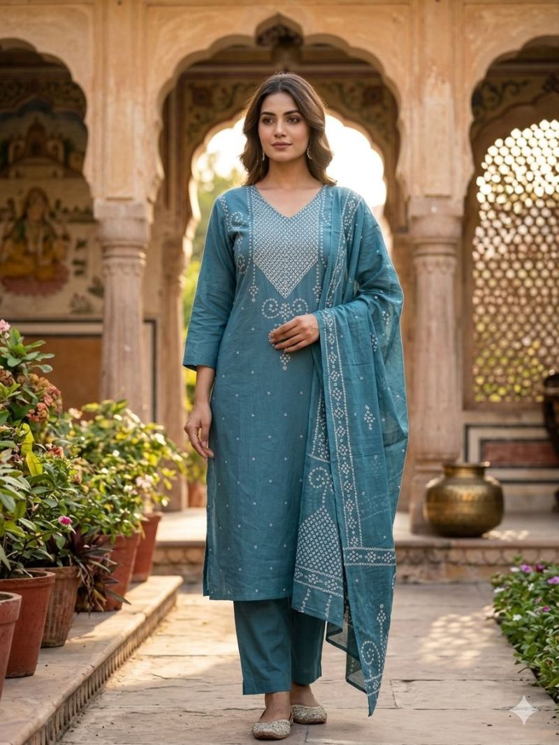 Amrah Wholesale Tlc Vol 20 Cambric Cotton Kurti Pant Dupatta Set