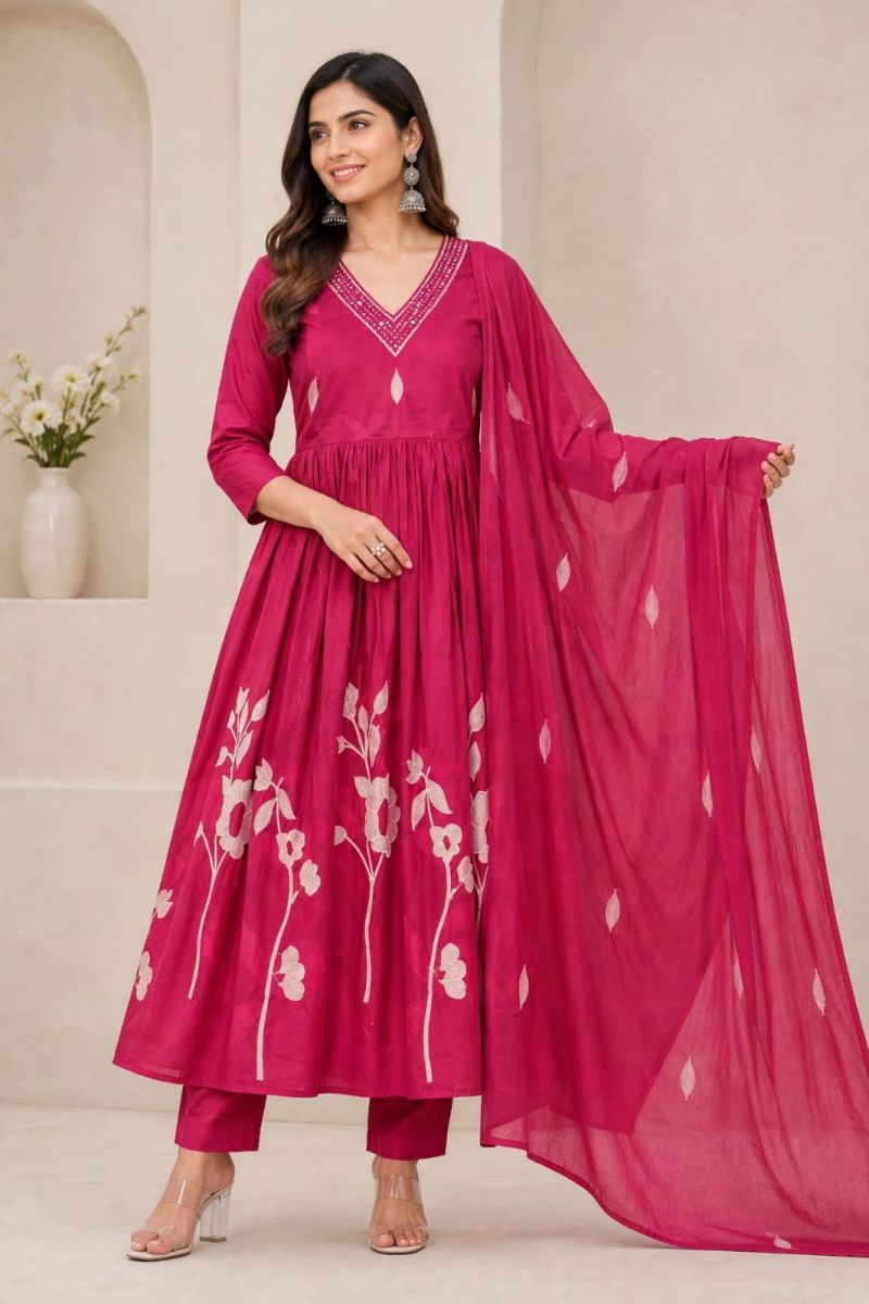 Amrah Wholesale Tlc Vol 205 Cotton Anarkali Kurti Set