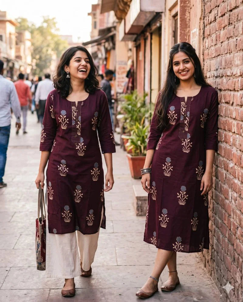 Amrah Wholesale Tlc Vol 209 Cotton Foil Print Kurti