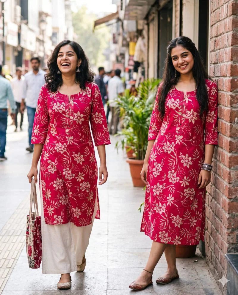 Amrah Wholesale Tlc Vol 209 Cotton Foil Print Kurti