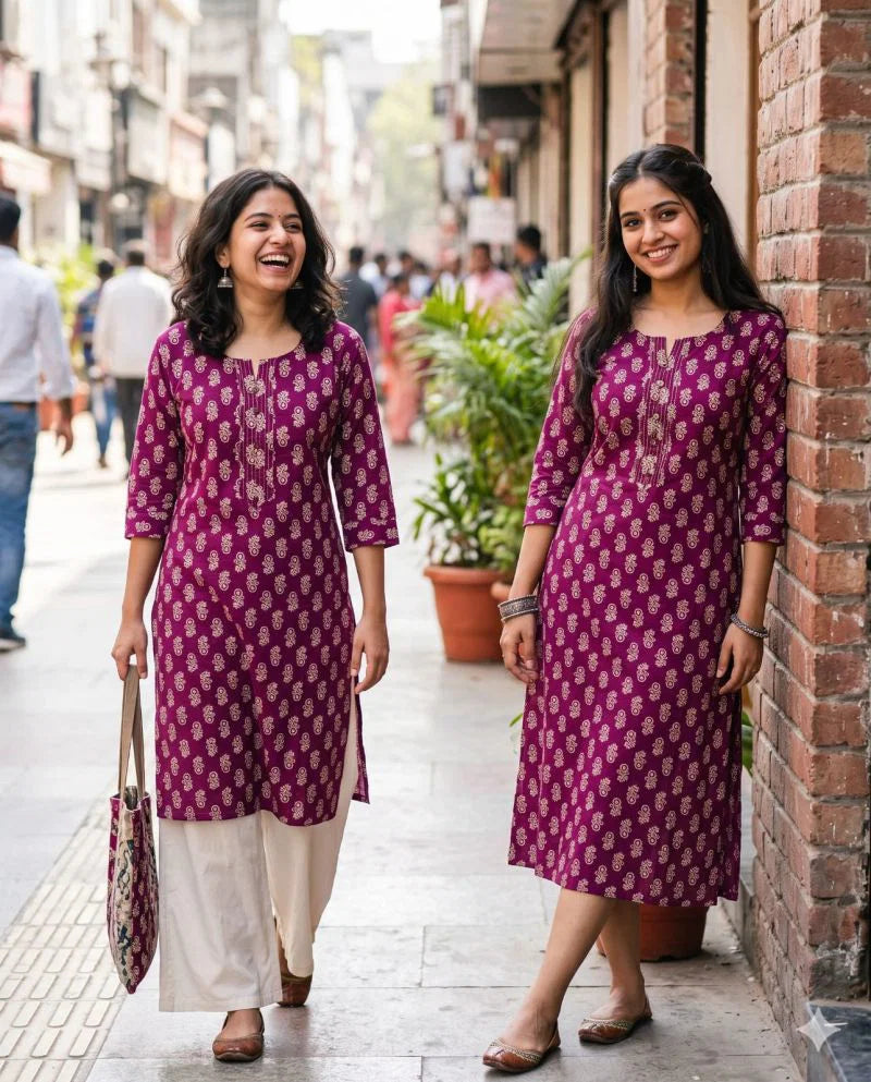Amrah Wholesale Tlc Vol 209 Cotton Foil Print Kurti