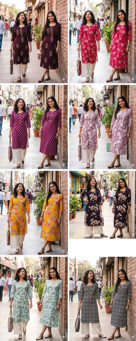 Amrah Wholesale Tlc Vol 209 Cotton Foil Print Kurti