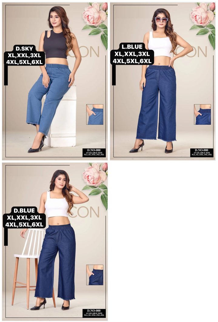 Amrah Wholesale Tlc Vol 21 Premium Denim Palazzo Pant