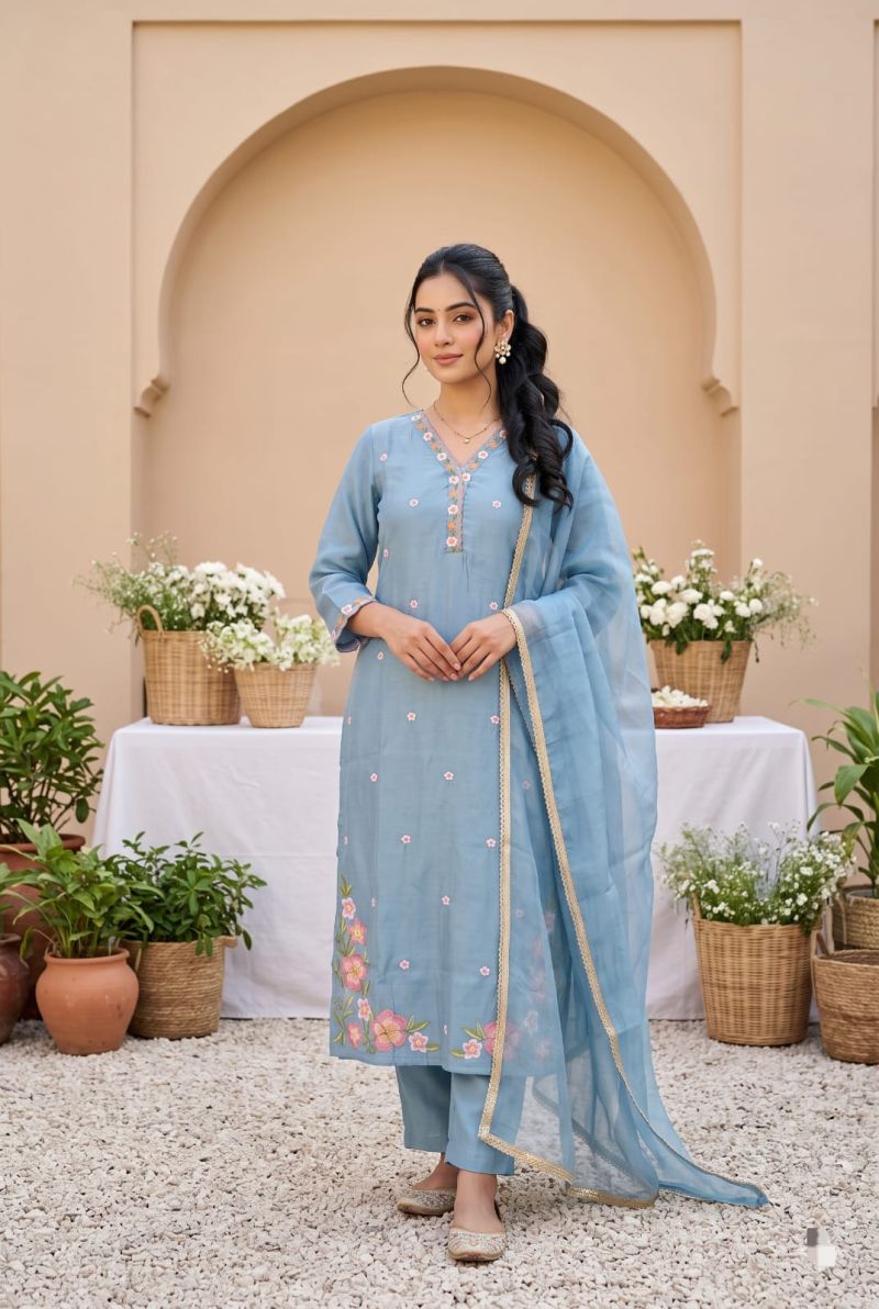 Amrah Wholesale Tlc Vol 210 Mul Chanderi Salwar Suit Set