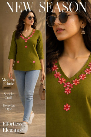 Amrah Wholesale Tlc Vol 30 Dhabu Cotton Kurti - Amrah Wholesale
