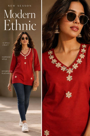 Amrah Wholesale Tlc Vol 30 Dhabu Cotton Kurti - Amrah Wholesale