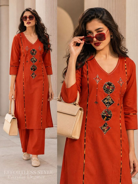 Amrah Wholesale Tlc Vol 47 Dhabu Cotton Kurti Set