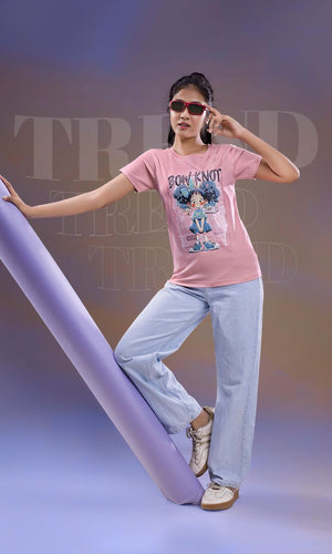 Amrah Wholesale Tlc Vol 50 Kids Tencel Fancy Sticker Printed T-Shirt - Amrah Wholesale