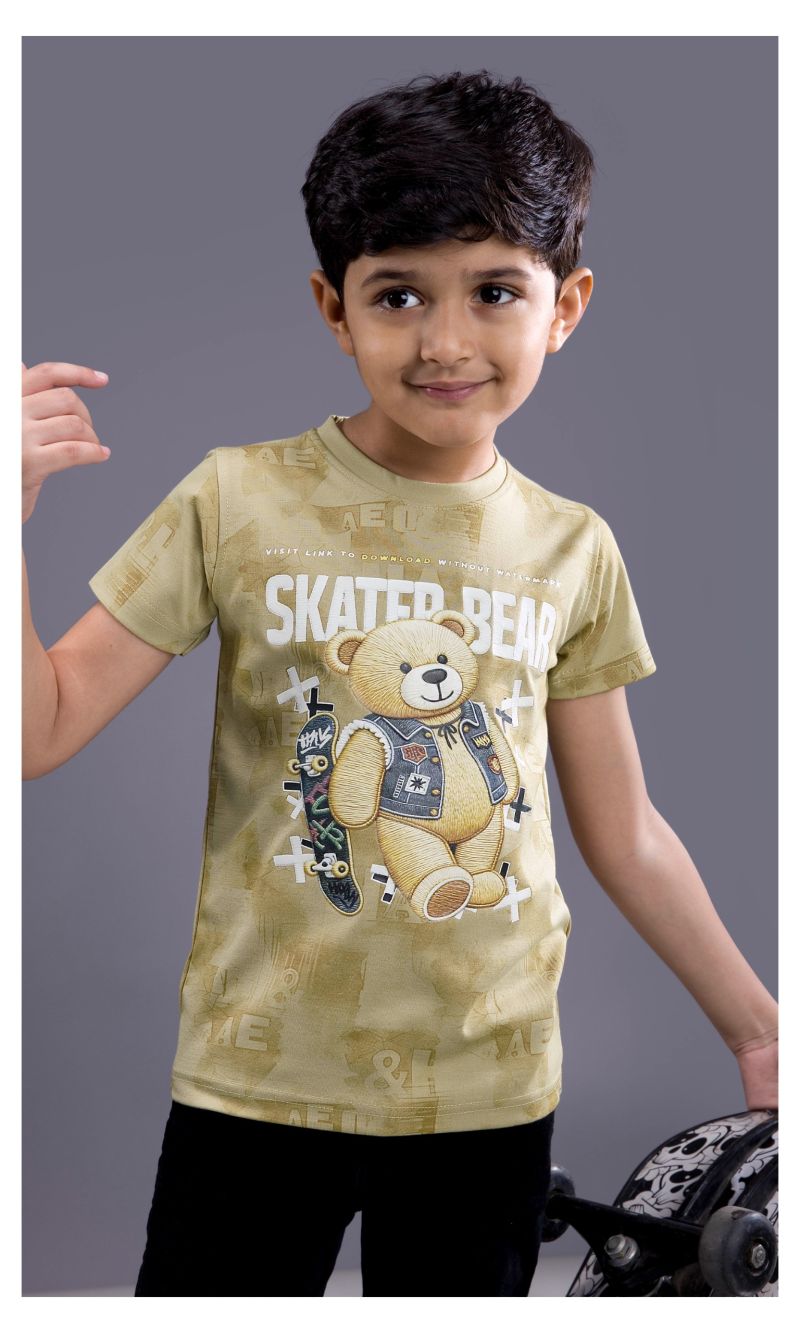 Amrah Wholesale Tlc Vol 52 Imported Tencel Lycra Printed Boys T-Shirt Collection - Amrah Wholesale