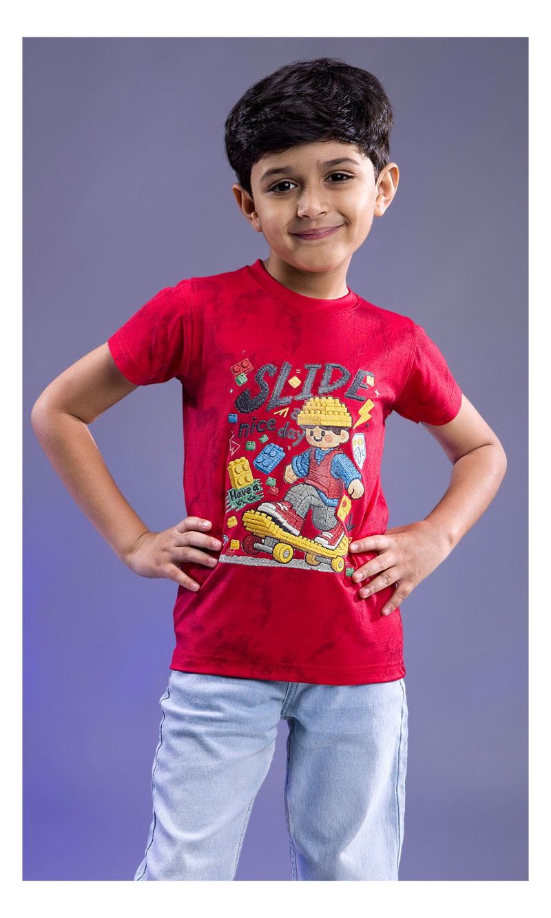 Amrah Wholesale Tlc Vol 52 Imported Tencel Lycra Printed Boys T-Shirt Collection - Amrah Wholesale