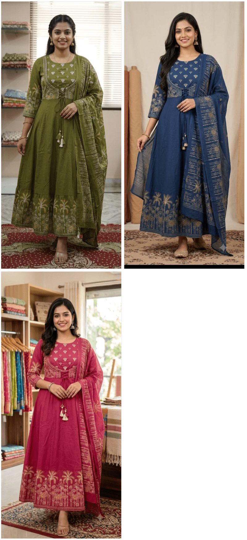 Amrah Wholesale TLC Vol 56 Cotton Printed Kurti Pant Dupatta Set - Amrah Wholesale