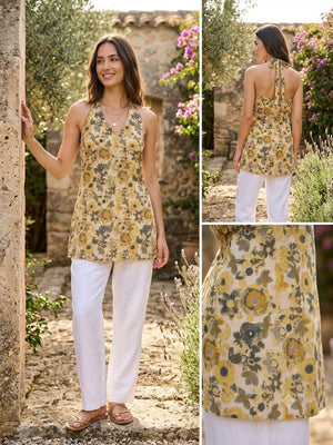 Amrah Wholesale Tlc Vol 63 Cotton Printed Halter Neck Short Kurti - Amrah Wholesale