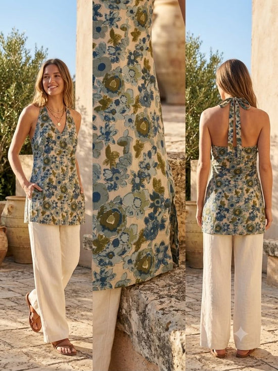 Amrah Wholesale Tlc Vol 63 Cotton Printed Halter Neck Short Kurti