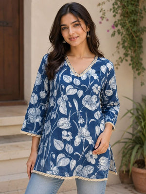 Amrah Wholesale TLC Vol 68 Cotton Floral Printed Short Top Collection - Amrah Wholesale