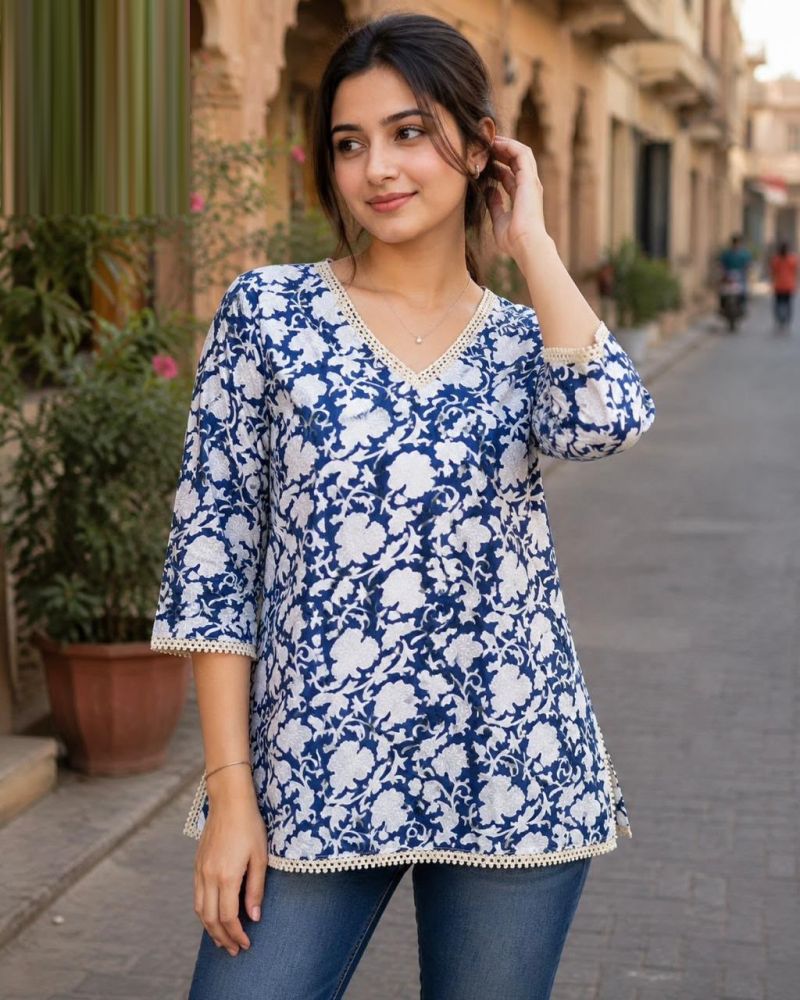 Amrah Wholesale TLC Vol 68 Cotton Floral Printed Short Top Collection - Amrah Wholesale