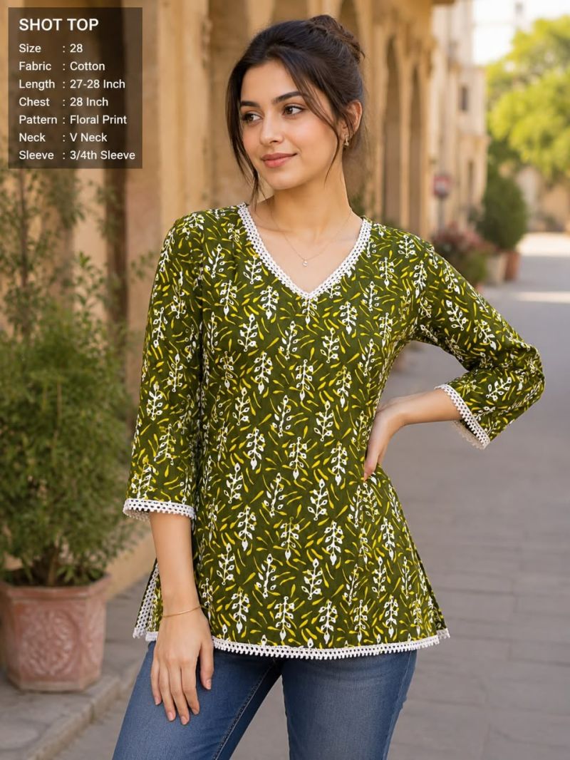 Amrah Wholesale TLC Vol 68 Cotton Floral Printed Short Top Collection - Amrah Wholesale