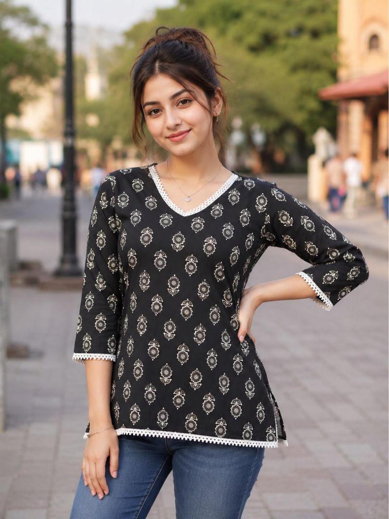 Amrah Wholesale TLC Vol 68 Cotton Floral Printed Short Top Collection - Amrah Wholesale