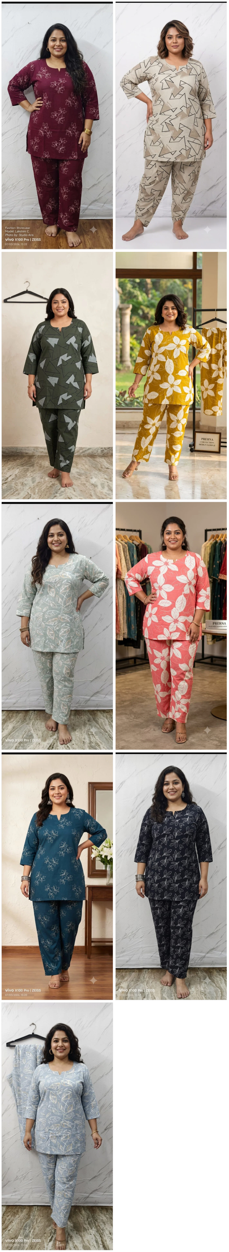 Amrah Wholesale TLC Vol 91 Rayon Printed Plus Size Co Ord Set