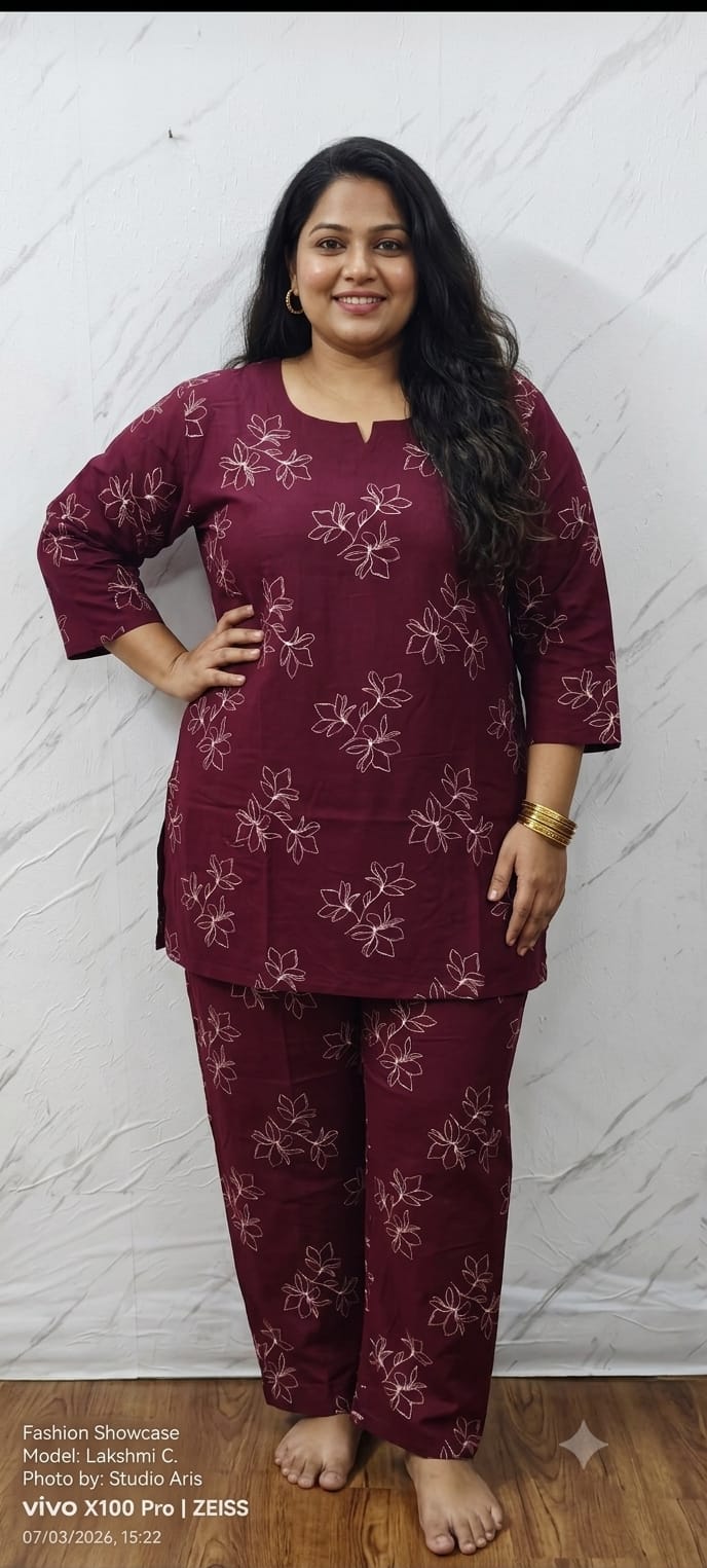 Amrah Wholesale TLC Vol 91 Rayon Printed Plus Size Co Ord Set