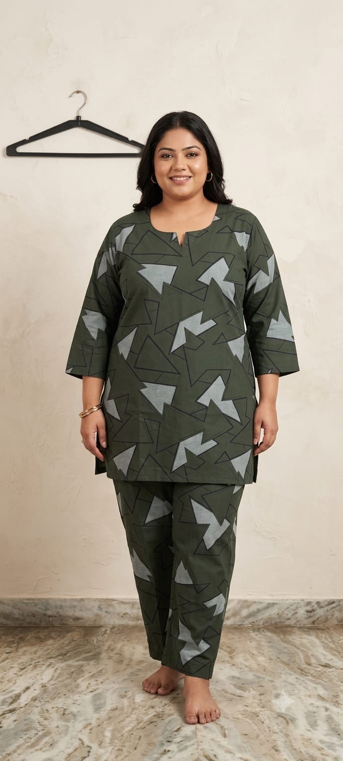 Amrah Wholesale TLC Vol 91 Rayon Printed Plus Size Co Ord Set