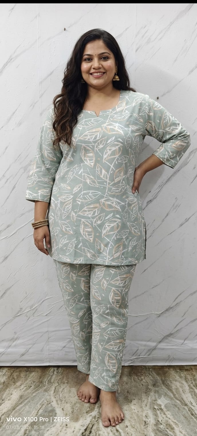 Amrah Wholesale TLC Vol 91 Rayon Printed Plus Size Co Ord Set