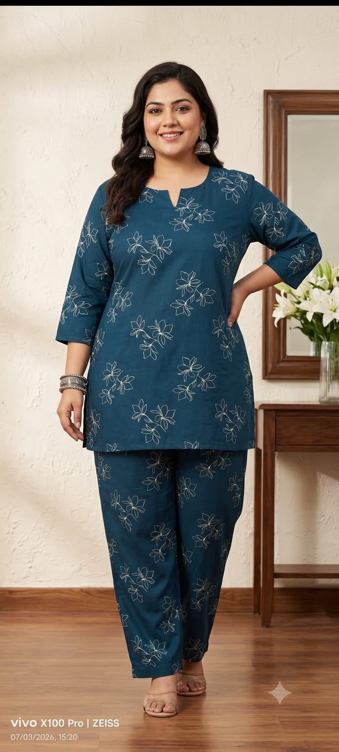 Amrah Wholesale TLC Vol 91 Rayon Printed Plus Size Co Ord Set