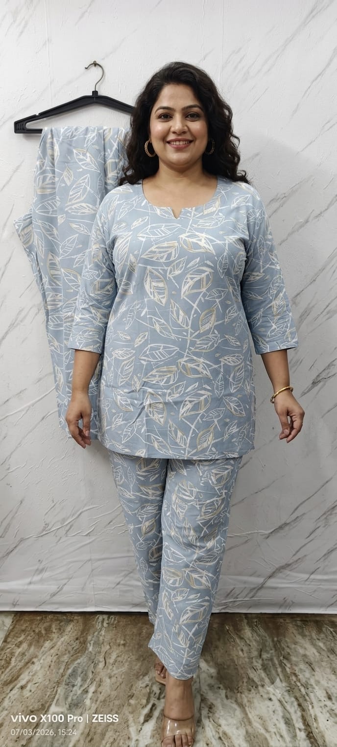 Amrah Wholesale TLC Vol 91 Rayon Printed Plus Size Co Ord Set
