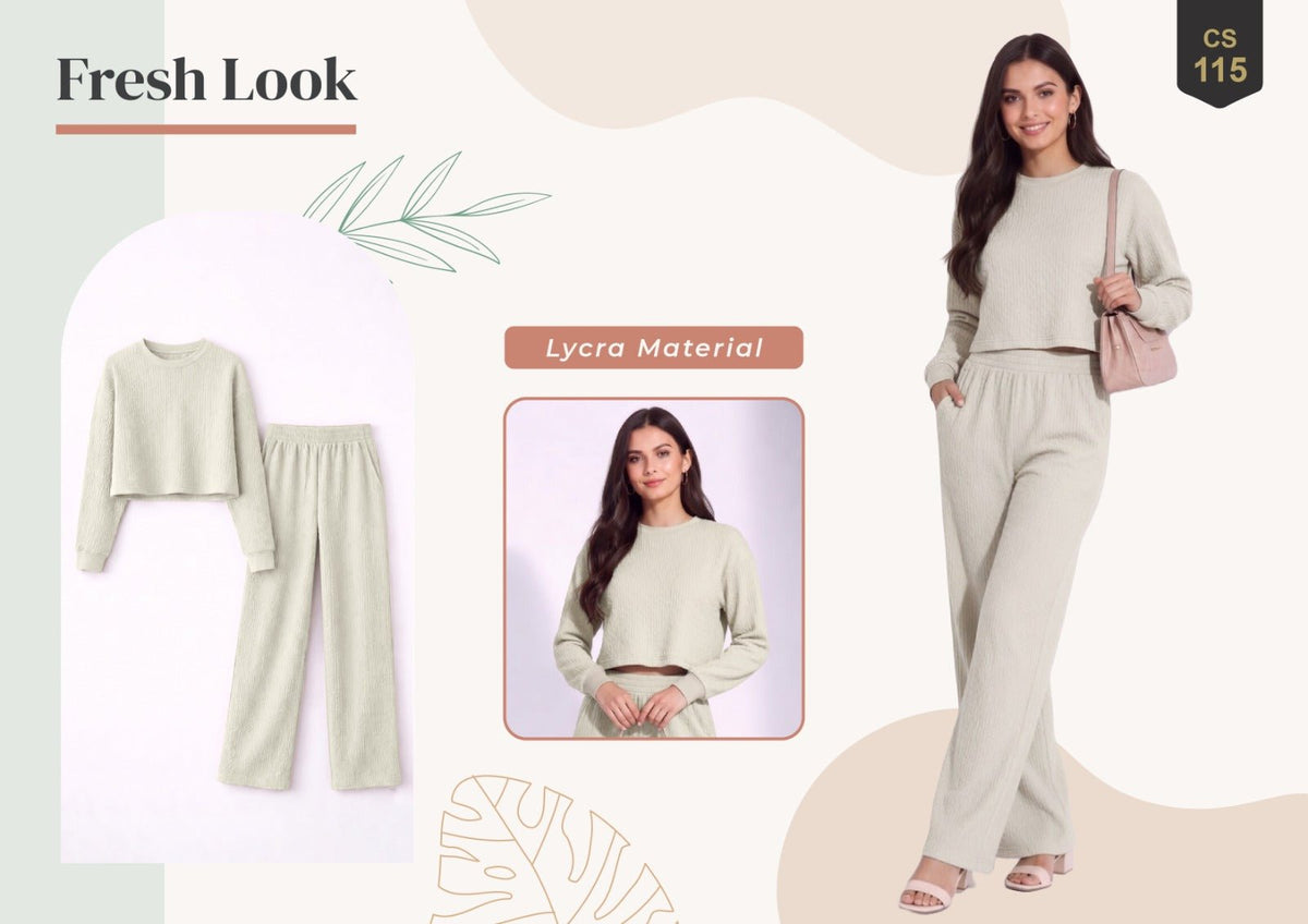 Amrah Wholesale Trendy Lucy Lycra Polyester Co Ord Set - Amrah Wholesale