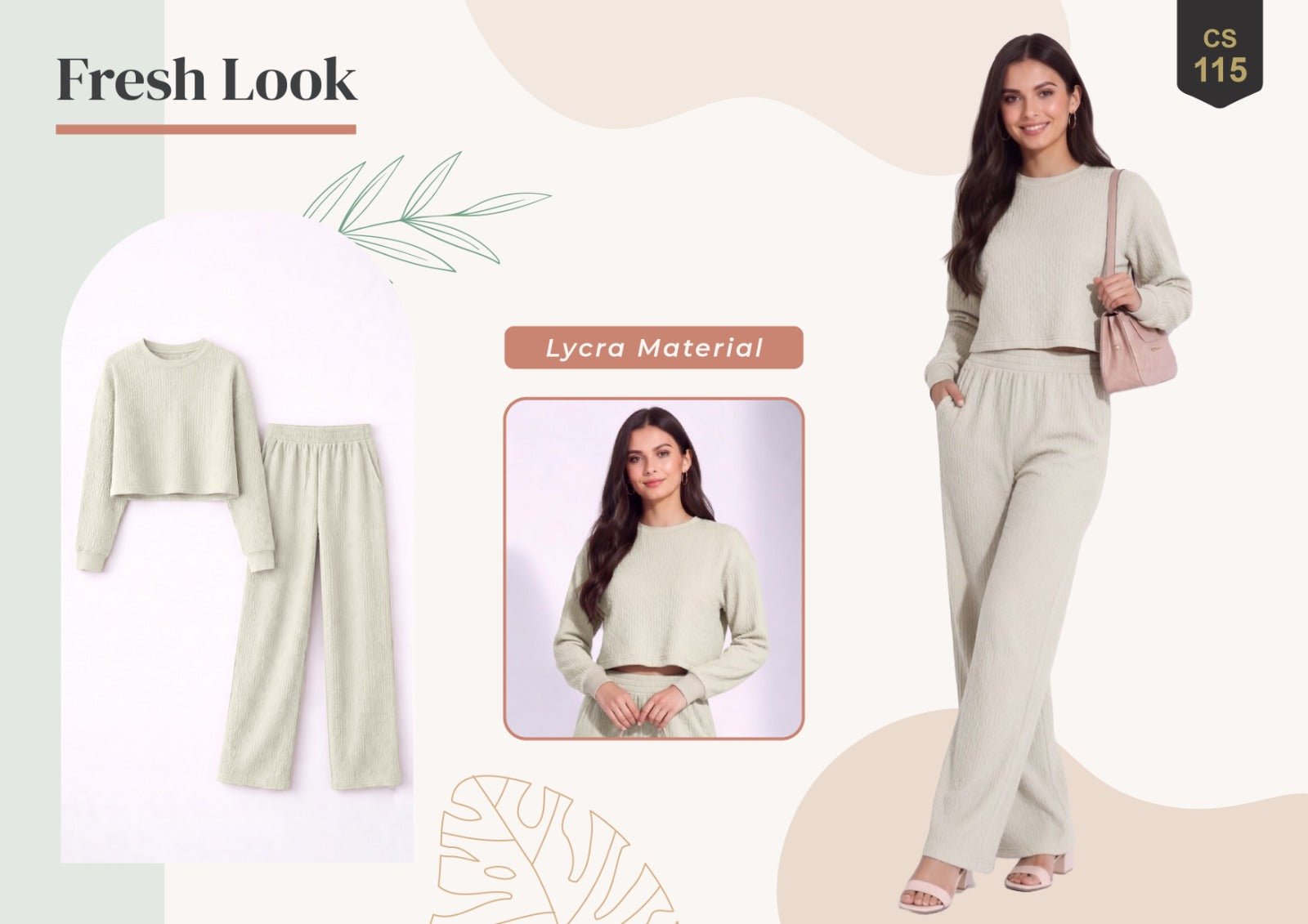 Amrah Wholesale Trendy Lucy Lycra Polyester Co Ord Set - Amrah Wholesale