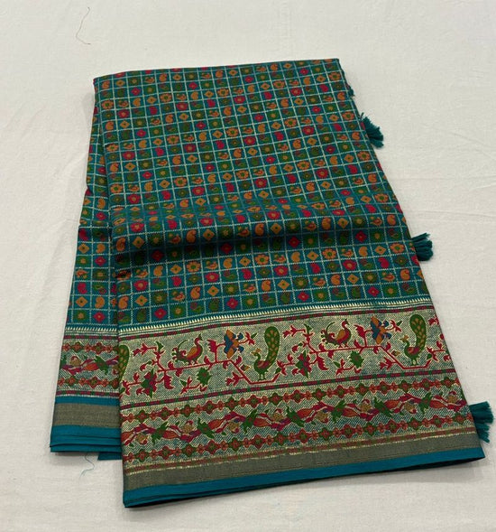 Amrah Wholesale Tunisha Silk Handloom Silk Zari Border Printed Saree