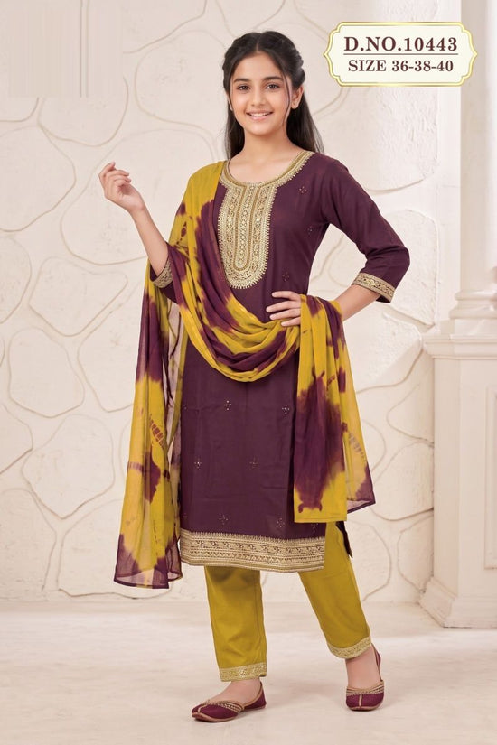 Amrah Wholesale Yalinee 10443 Heavy Rayon Embroidered Kurti Pant Dupatta Set