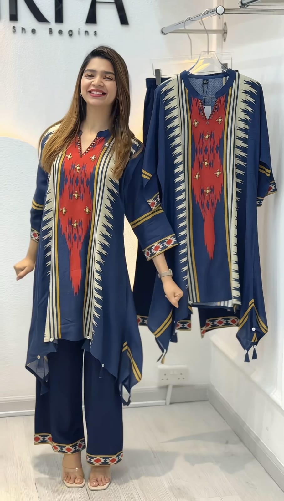 Amrah Wholesale Yd 069 Muslin Cotton Kurti Pant Set - Amrah Wholesale