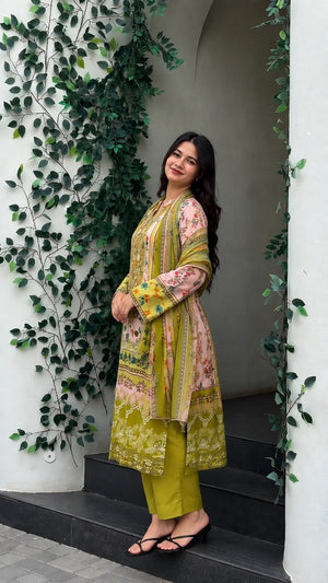 Amrah Wholesale Yd 070 Heavy Cotton Pakistani Suit Set - Amrah Wholesale