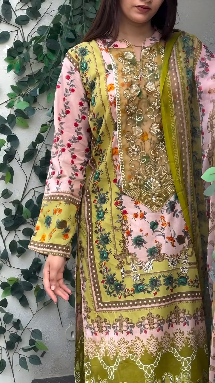 Amrah Wholesale Yd 070 Heavy Cotton Pakistani Suit Set - Amrah Wholesale