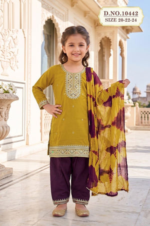 Amrah Wholesale Yukti 10442 Kids Heavy Rayon Girls Ethnic Dress