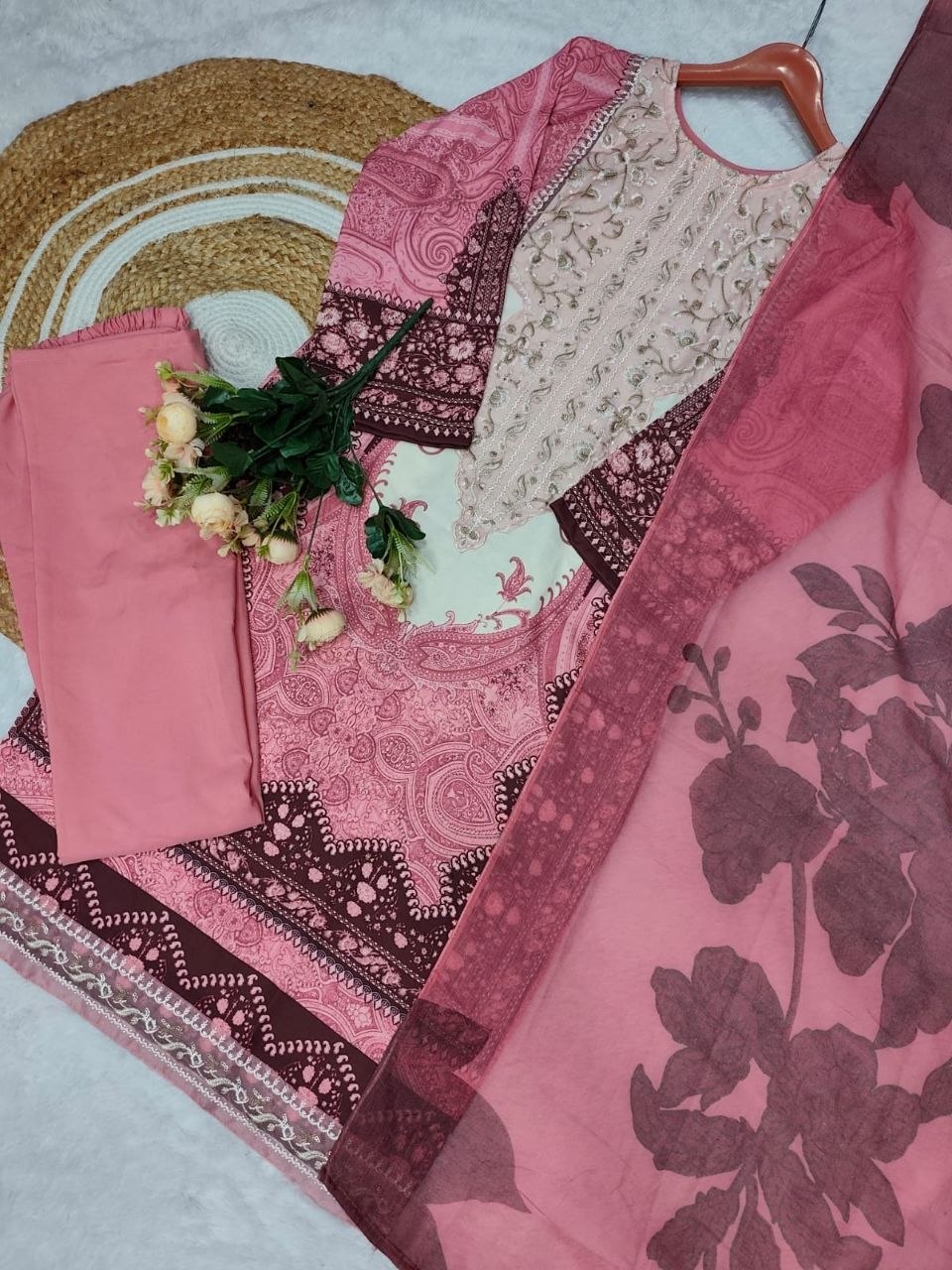 Amrah Yd 68 Cotton Pakistani Suit Set