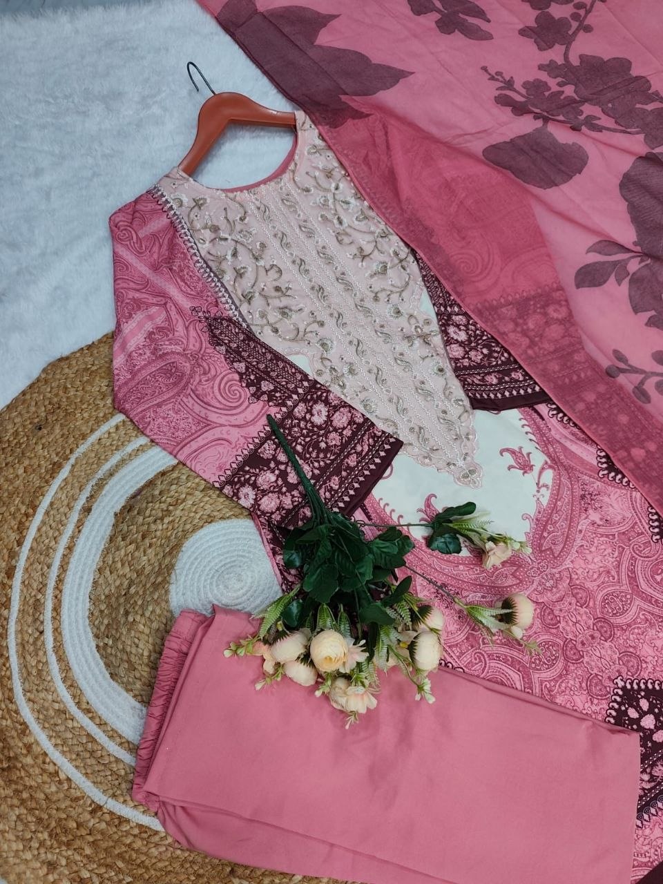 Amrah Yd 68 Cotton Pakistani Suit Set