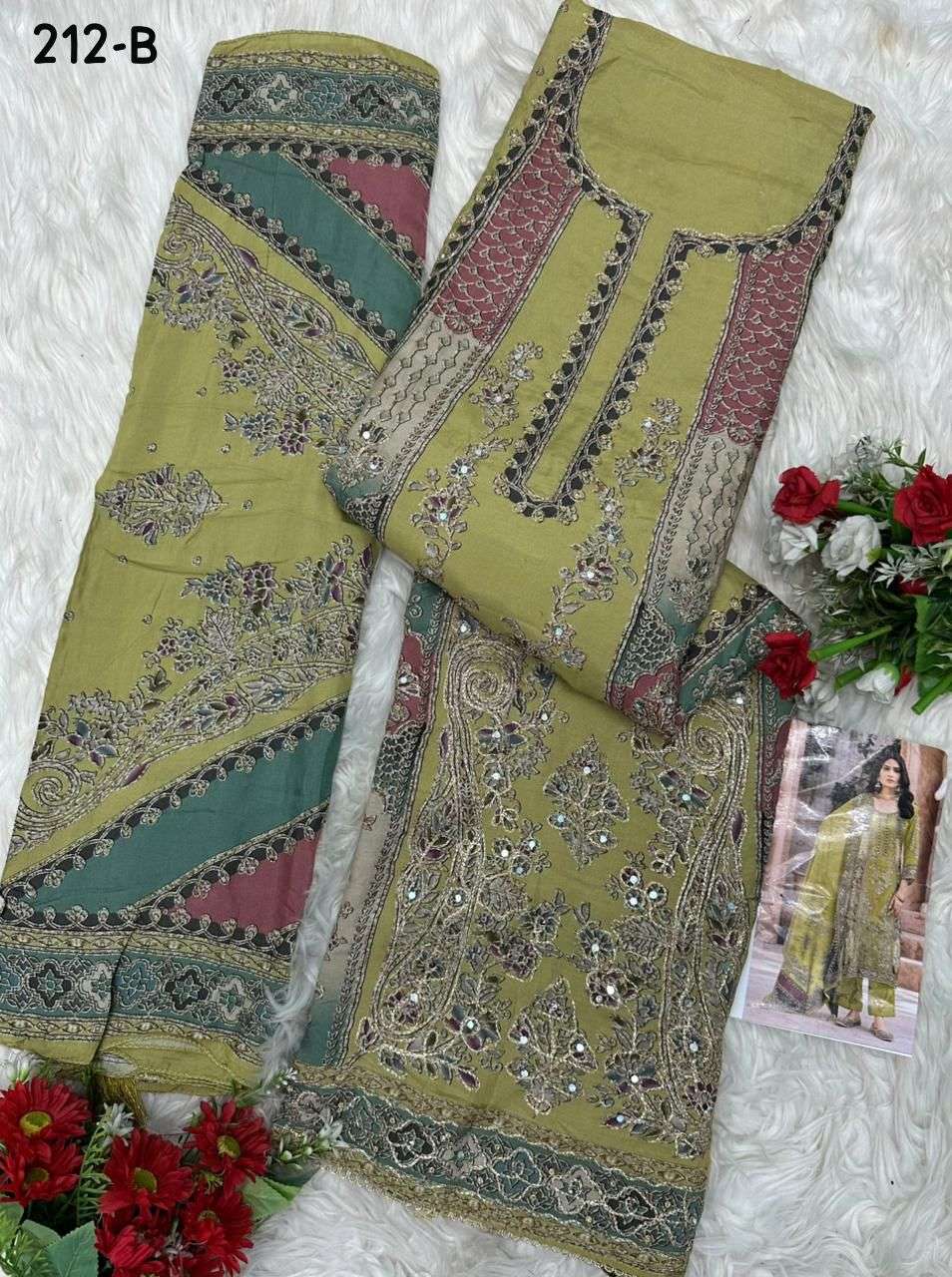 Amrutvela AT-212 Viscose Muslin Pakistani Suit