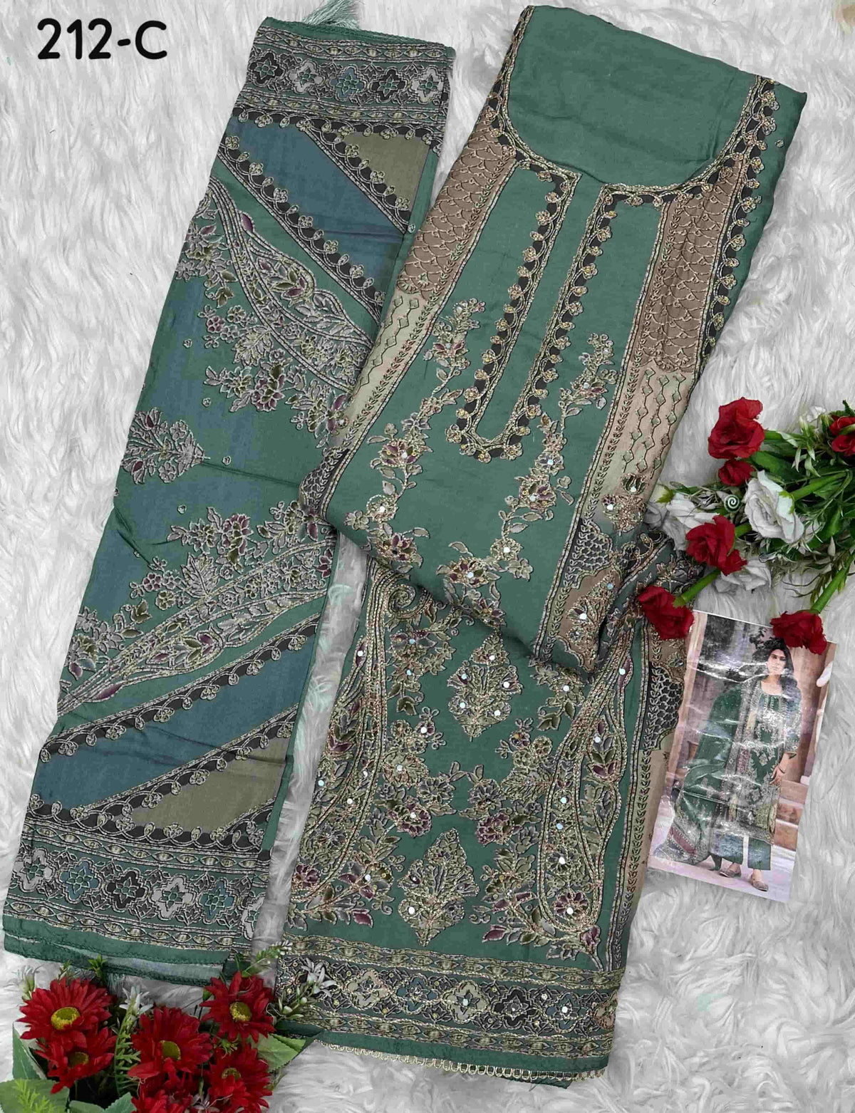 Amrutvela AT-212 Viscose Muslin Pakistani Suit