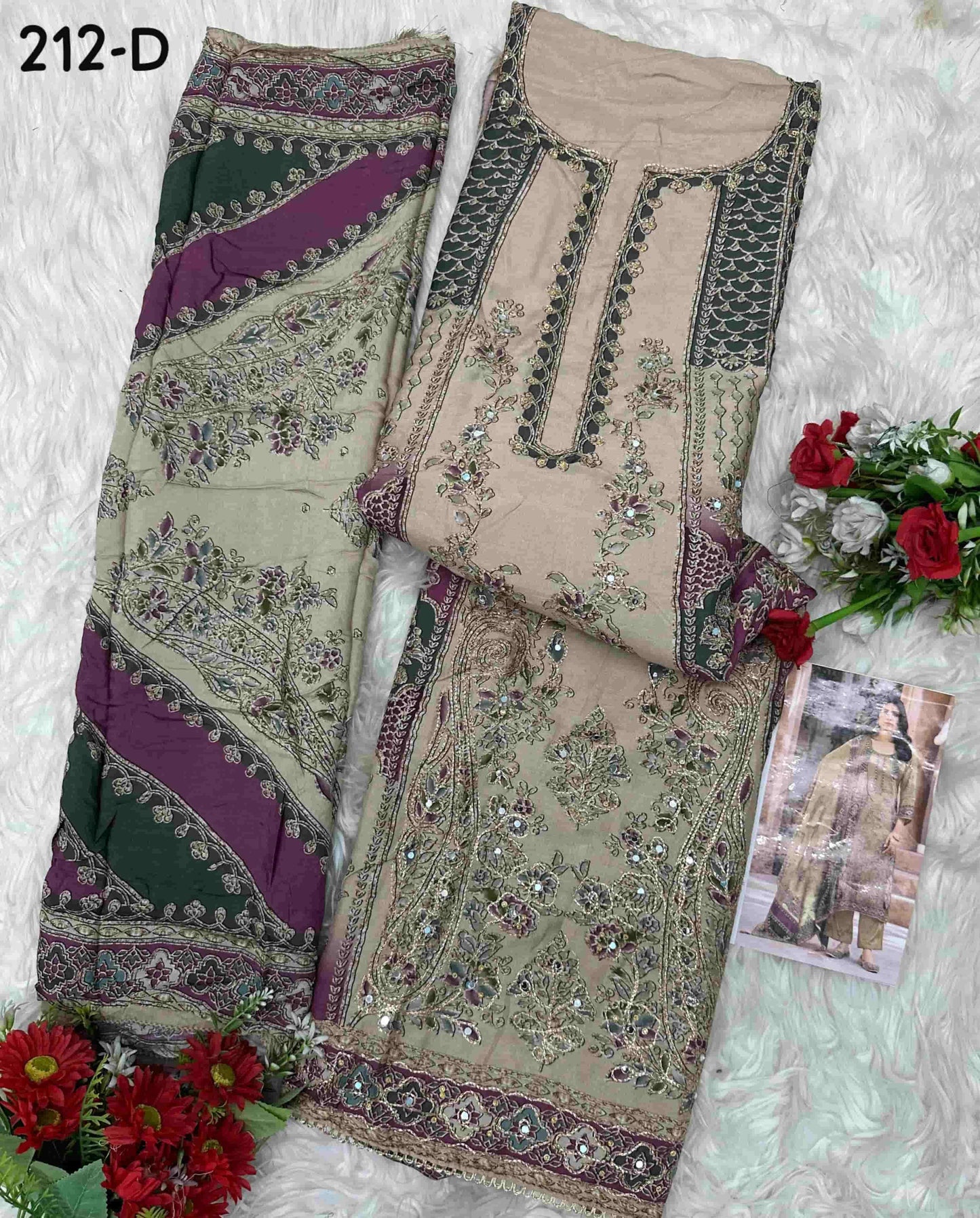 Amrutvela AT-212 Viscose Muslin Pakistani Suit
