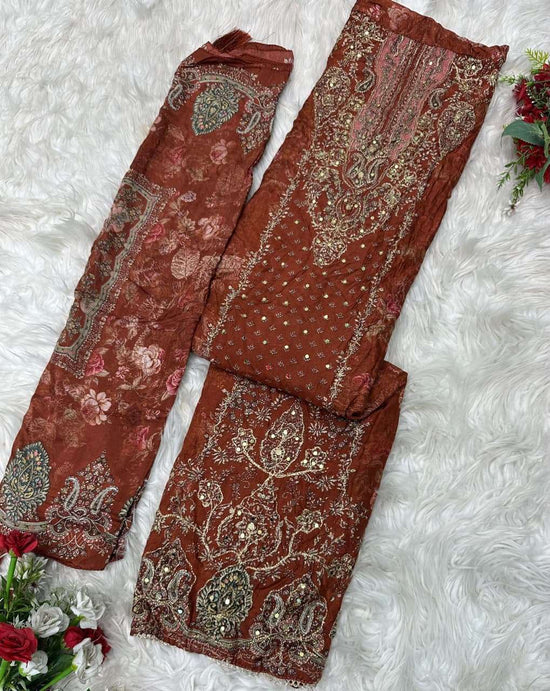 AMRUTVELA AT-280 Viscose Muslin Dress Material